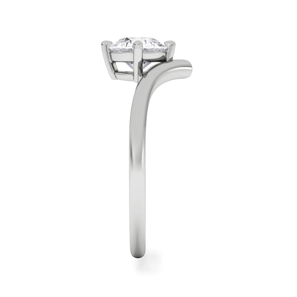 Vela 1.00ct Round Cut Lab Diamond Solitaire Engagement Ring in Platinum