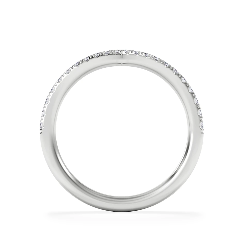 Vela 0.35ct Round Cut Lab Diamond Wishbone Wedding Ring in Platinum