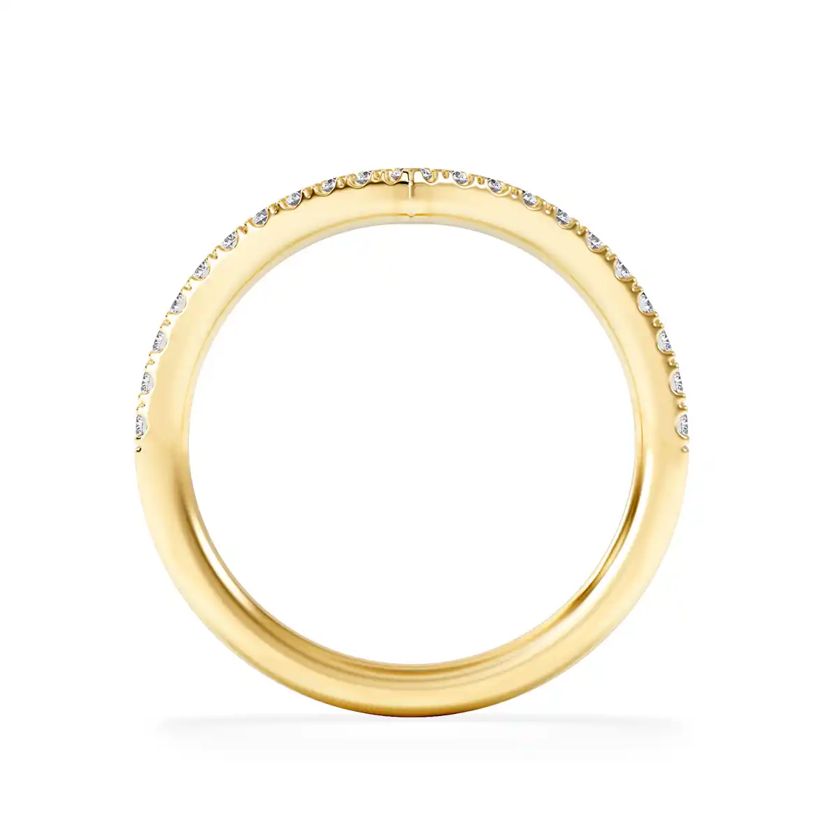 Vela 0.35ct Round Cut Lab Diamond Wishbone Wedding Ring in 18K Yellow Gold