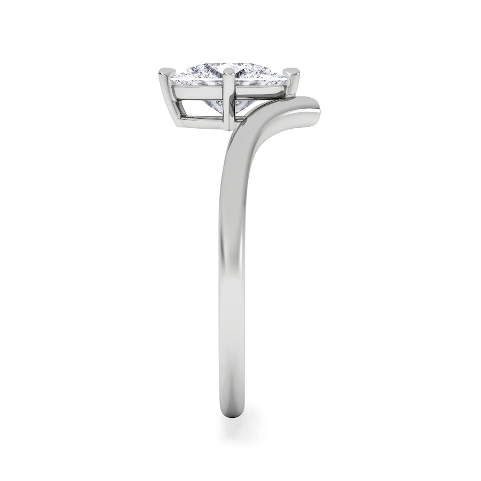 Vela 1.00ct Oval Cut Lab Diamond Solitaire Engagement Ring in Platinum