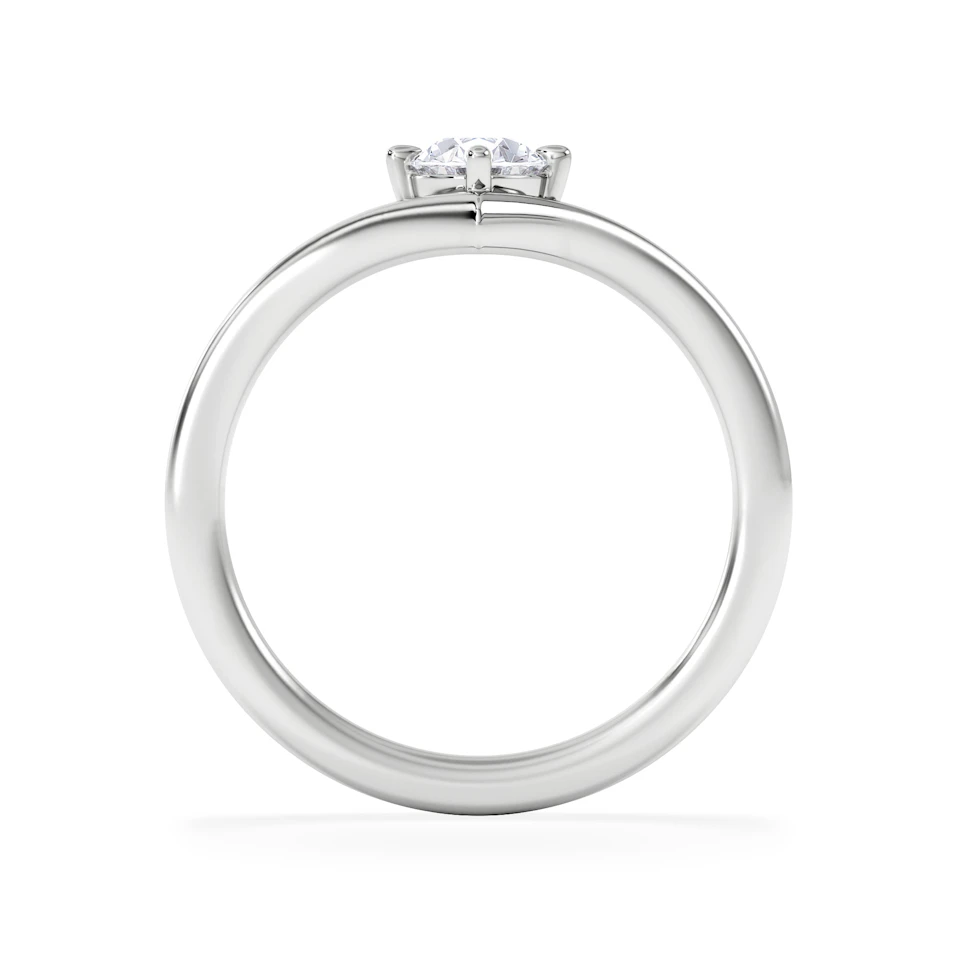 Vela 0.50ct Oval Cut Lab Diamond Solitaire Engagement Ring in Platinum