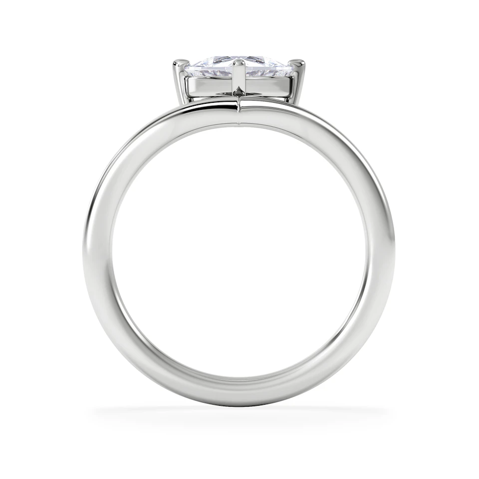 Vela 1.00ct Trillion Cut Lab Diamond Solitaire Engagement Ring in Platinum