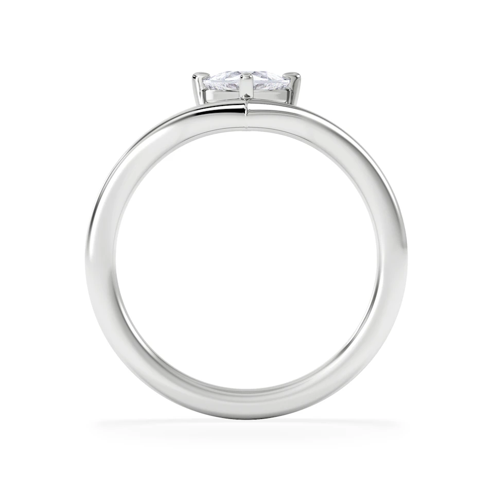 Vela 0.50ct Trillion Cut Lab Diamond Solitaire Engagement Ring in Platinum