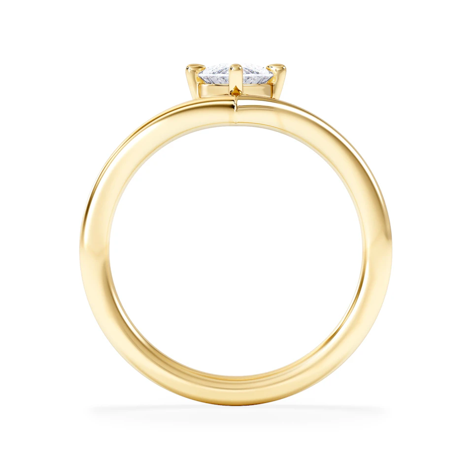 Vela 1.00ct Marquise Cut Lab Diamond Solitaire Engagement Ring in 18K Yellow Gold