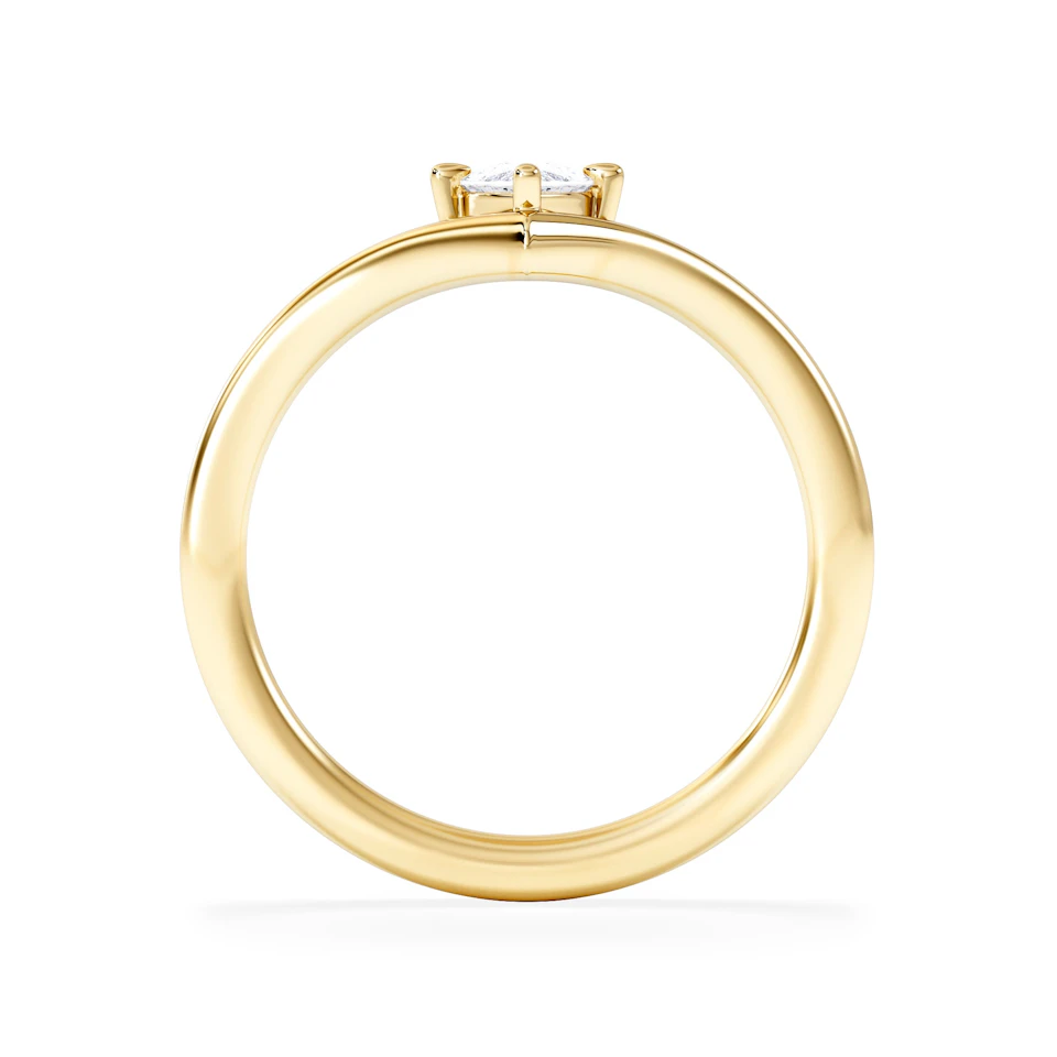 Vela 0.50ct Marquise Cut Lab Diamond Solitaire Engagement Ring in 18K Yellow Gold