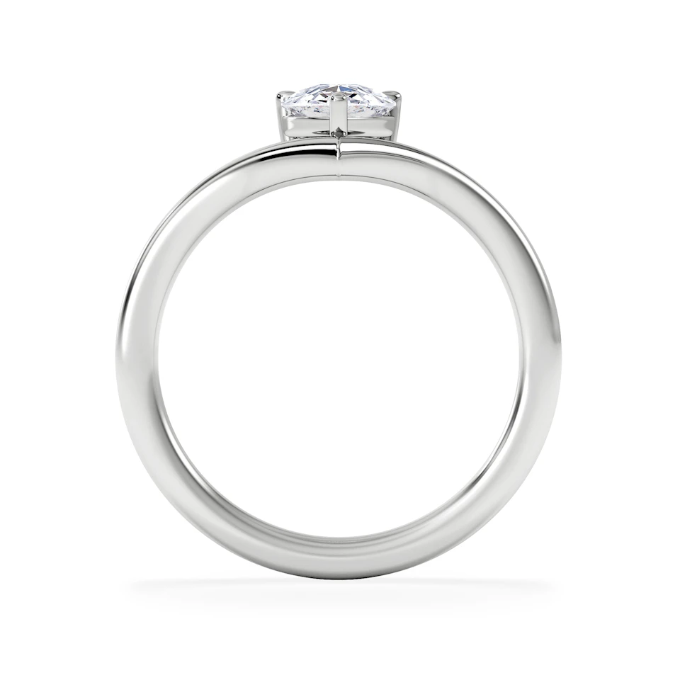 Vela 1.00ct Pear Cut Lab Diamond Solitaire Engagement Ring in Platinum