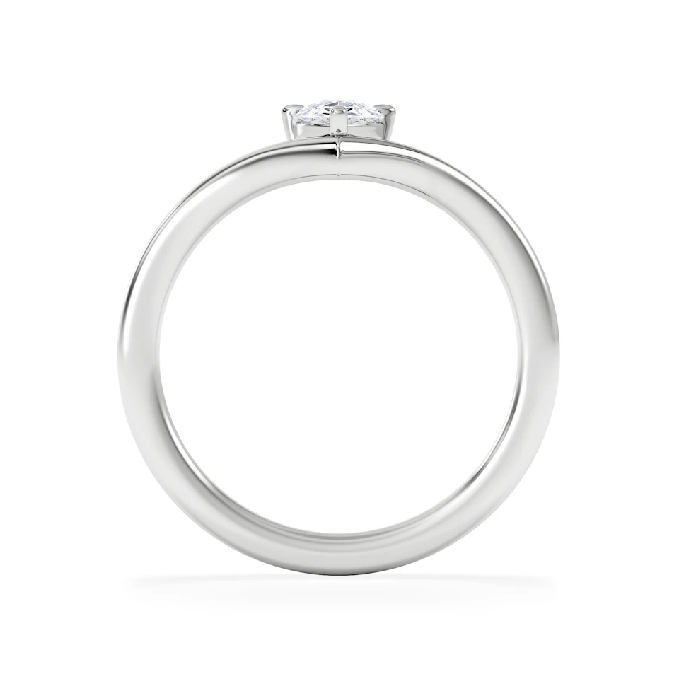 Vela 0.50ct Pear Cut Lab Diamond Solitaire Engagement Ring in Platinum