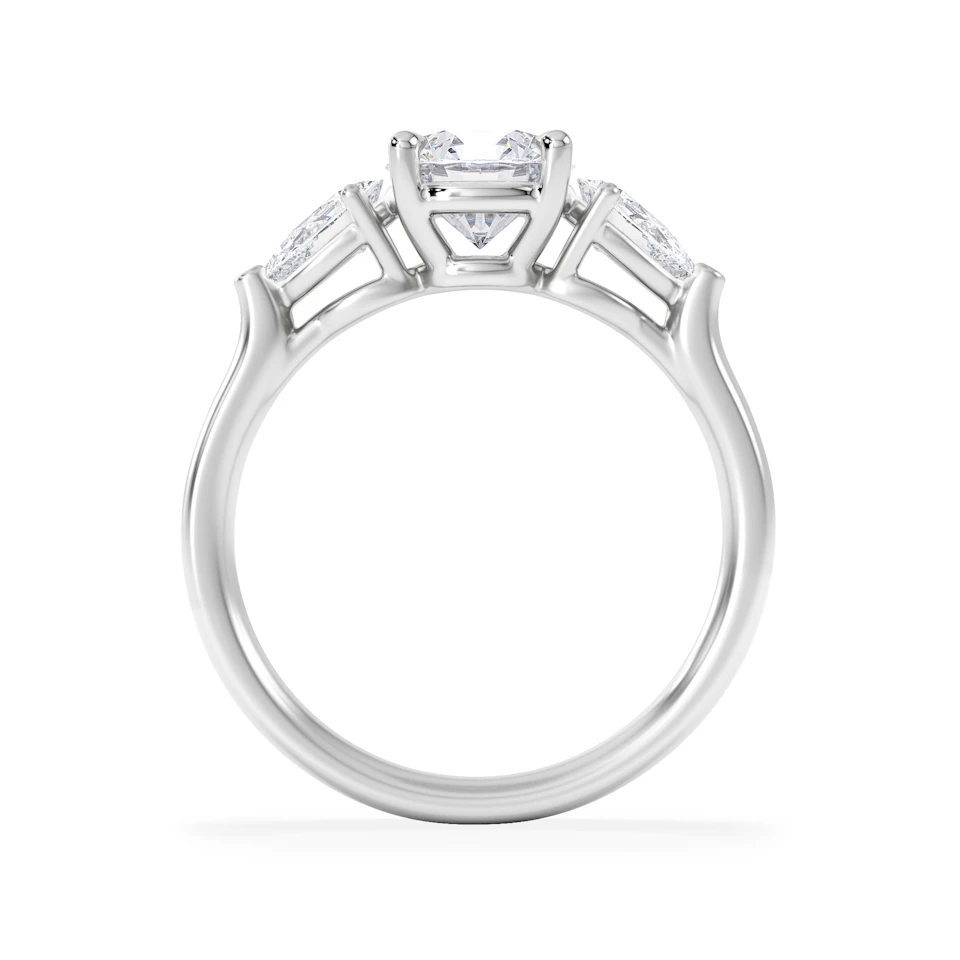 Adore 1.50ct Round Cut Lab Diamond 3 Stone Engagement Ring in Platinum