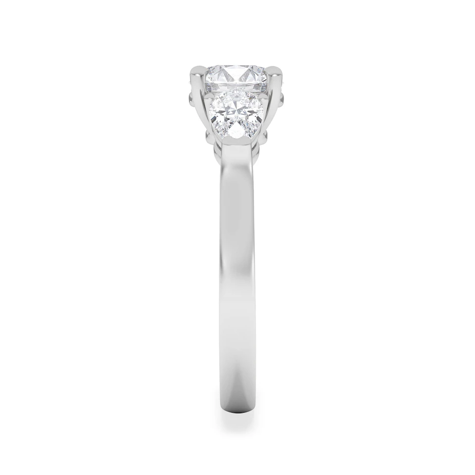 Adore 1.50ct Round Cut Lab Diamond 3 Stone Engagement Ring in Platinum