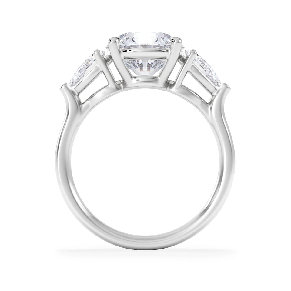 Adore 3.80ct Round Cut Lab Diamond 3 Stone Engagement Ring in Platinum