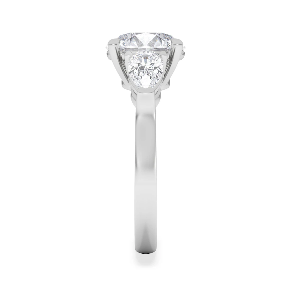 Adore 3.80ct Round Cut Lab Diamond 3 Stone Engagement Ring in Platinum