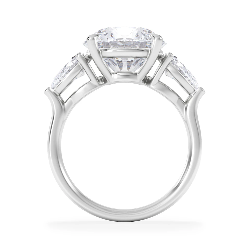 Adore 6.00ct Round Cut Lab Diamond 3 Stone Engagement Ring in Platinum