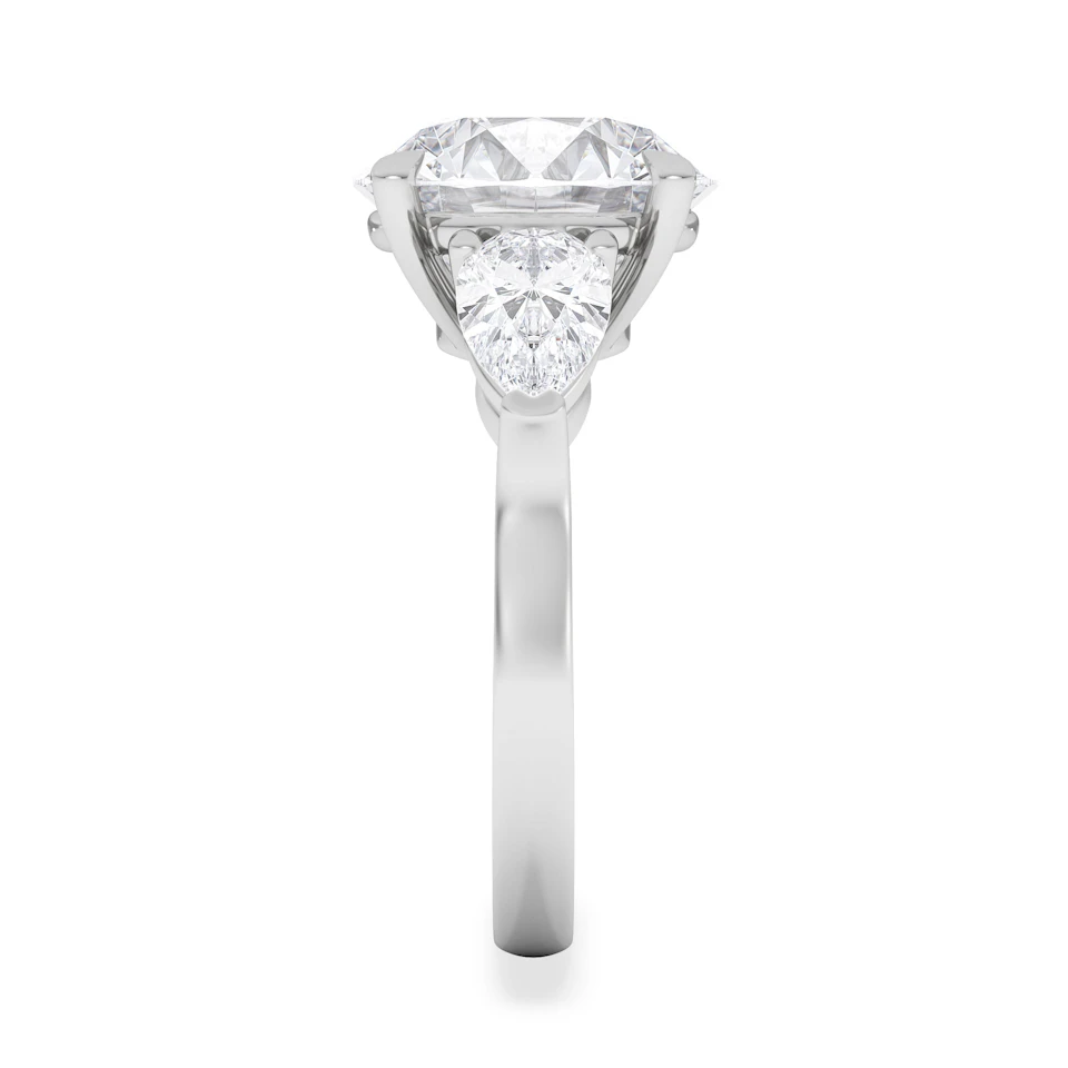 Adore 6.00ct Round Cut Lab Diamond 3 Stone Engagement Ring in Platinum