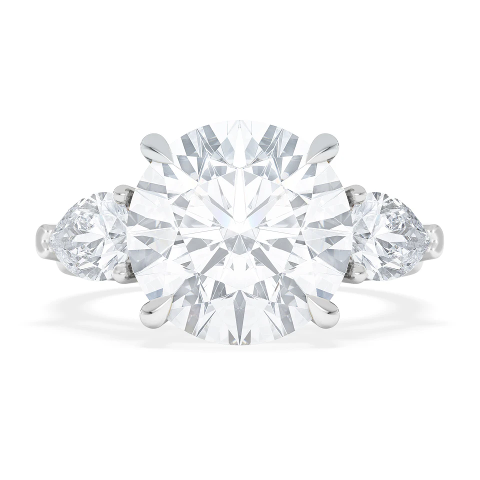Adore 6.00ct Round Cut Lab Diamond 3 Stone Engagement Ring in Platinum