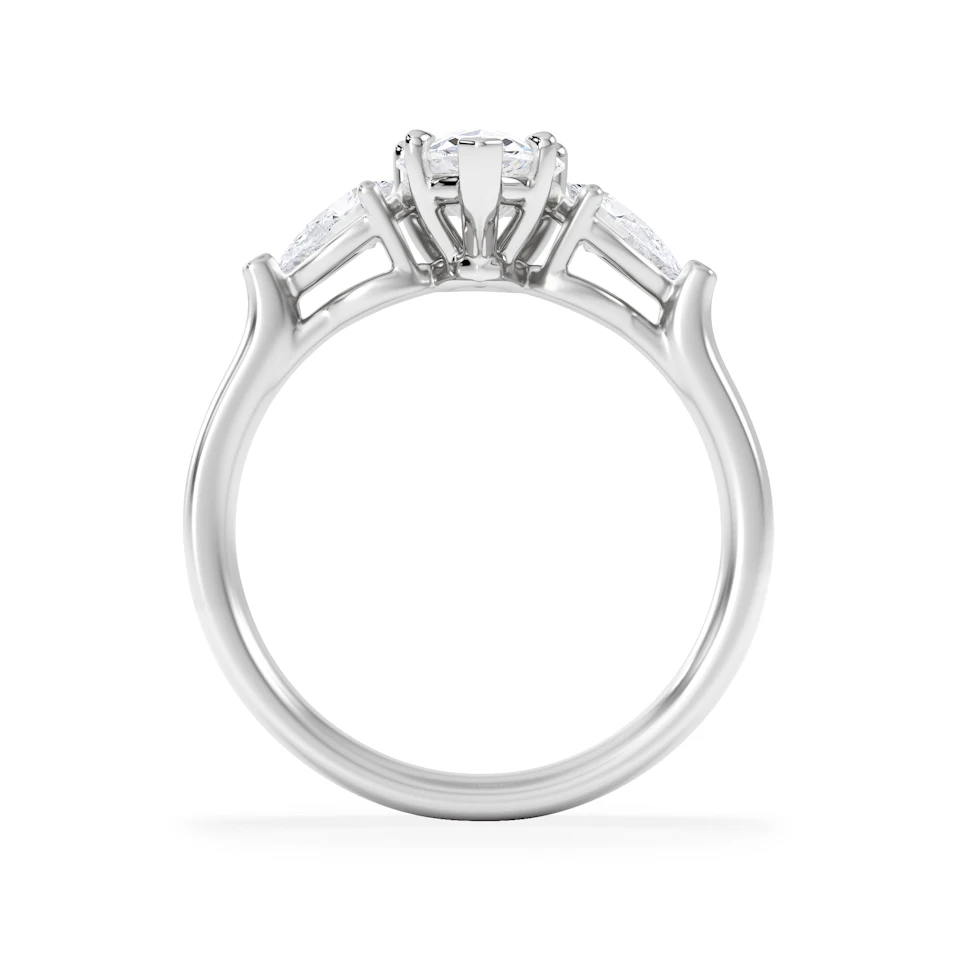 Adore 1.50ct Pear Cut Lab Diamond 3 Stone Engagement Ring in Platinum