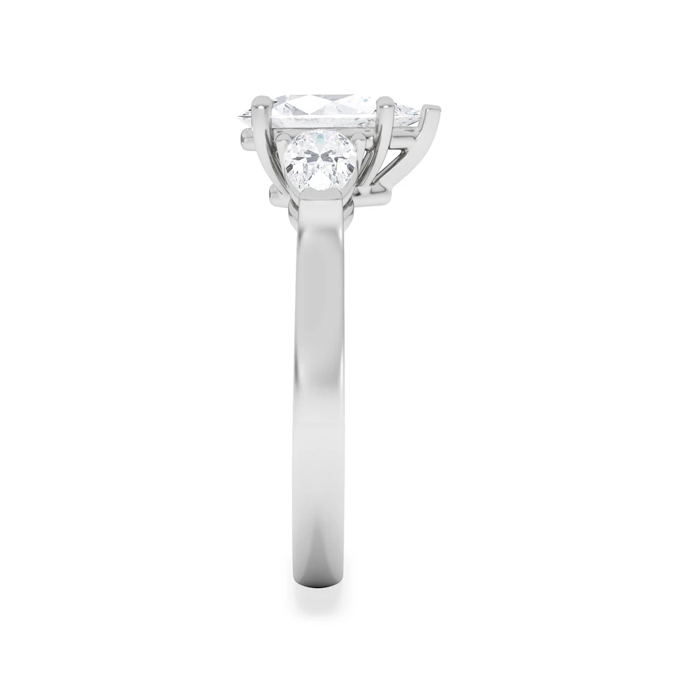 Adore 1.50ct Pear Cut Lab Diamond 3 Stone Engagement Ring in Platinum