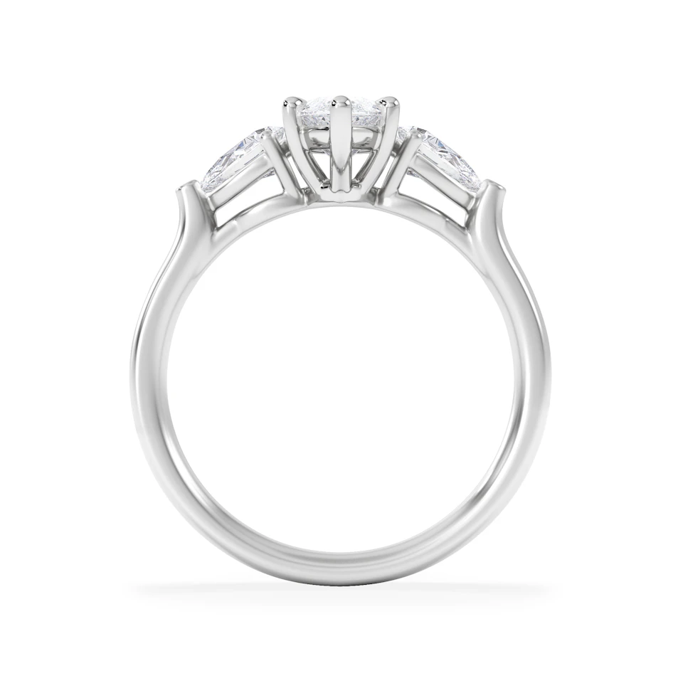 Adore 1.50ct Marquise Cut Lab Diamond 3 Stone Engagement Ring in Platinum