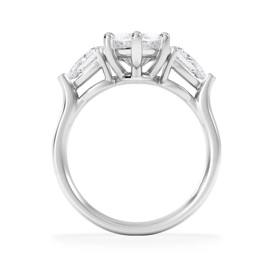 Adore 3.80ct Marquise Cut Lab Diamond 3 Stone Engagement Ring in Platinum