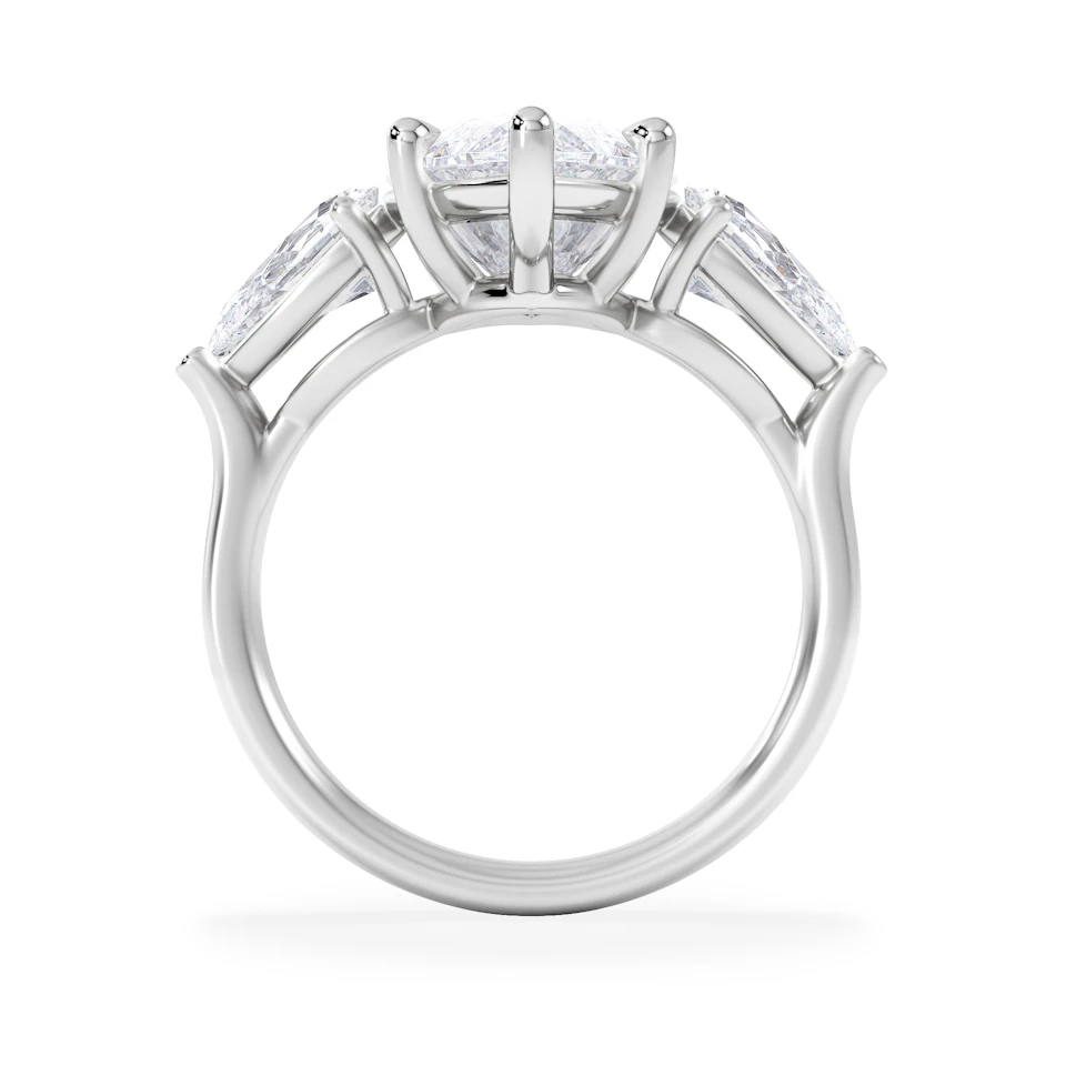 Adore 6.00ct Marquise Cut Lab Diamond 3 Stone Engagement Ring in Platinum