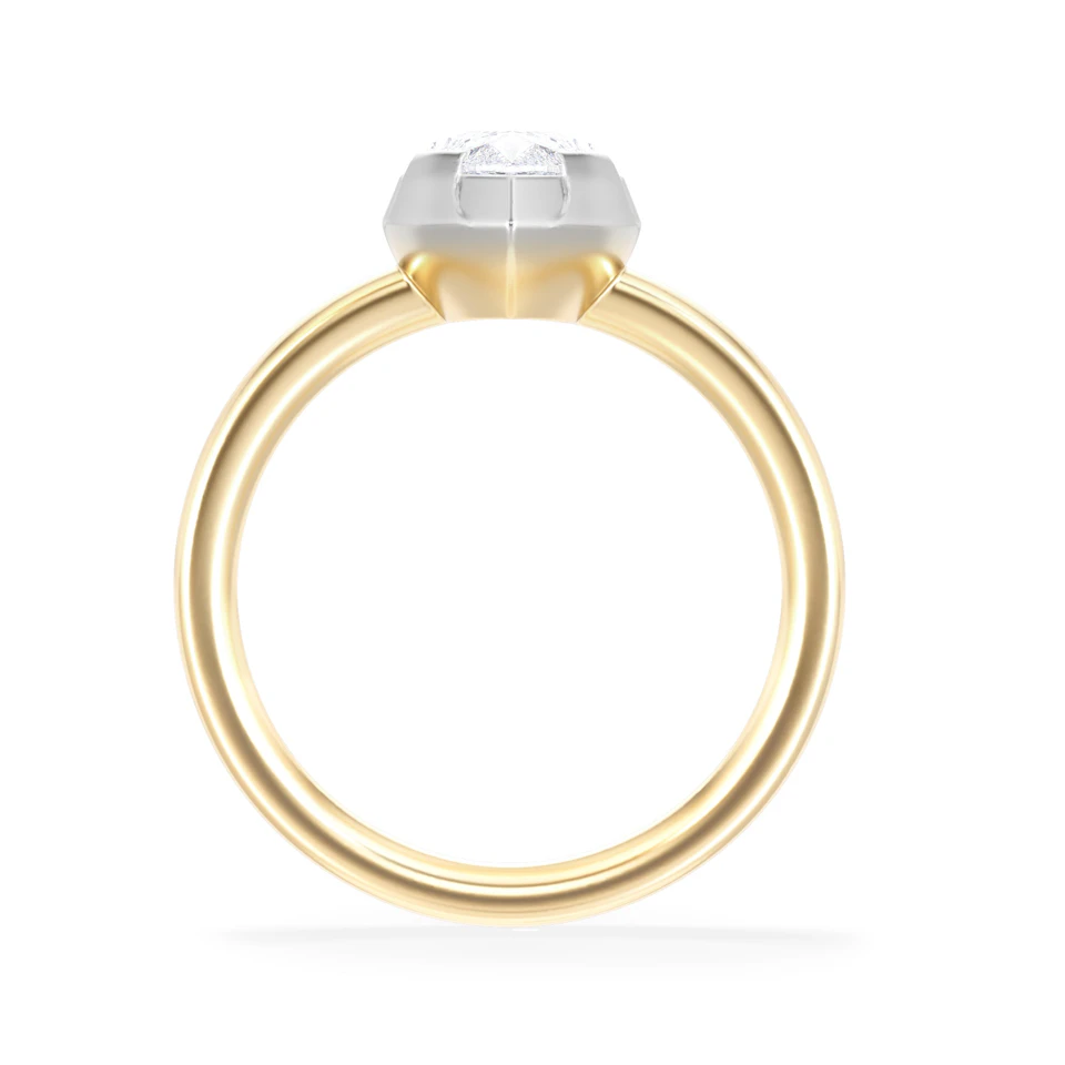 Muse 2.00ct Marquise Cut Lab Grown Solitaire Engagement Ring in 18K Yellow Gold