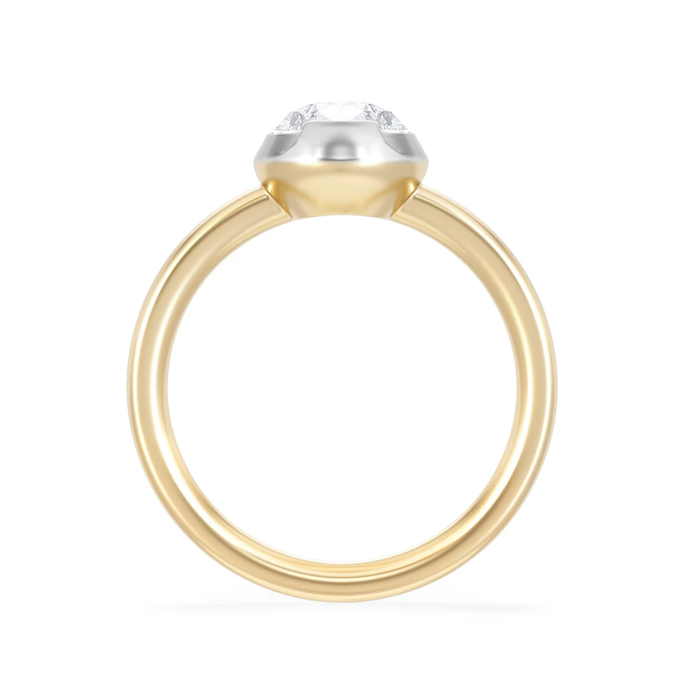 Muse 2.00ct Pear Cut Lab Grown Solitaire Engagement Ring in 18K Yellow Gold