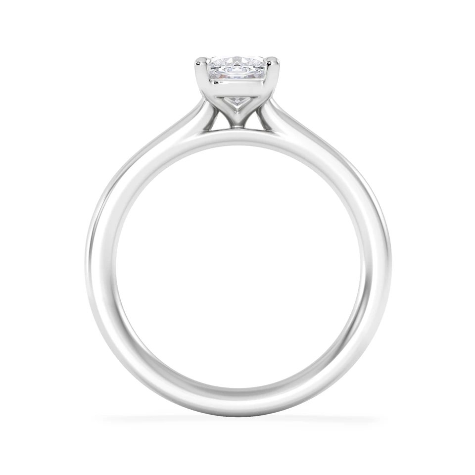 Amora 1.00ct Elongated Cushion Cut Lab Diamond Solitaire Engagement Ring in Platinum