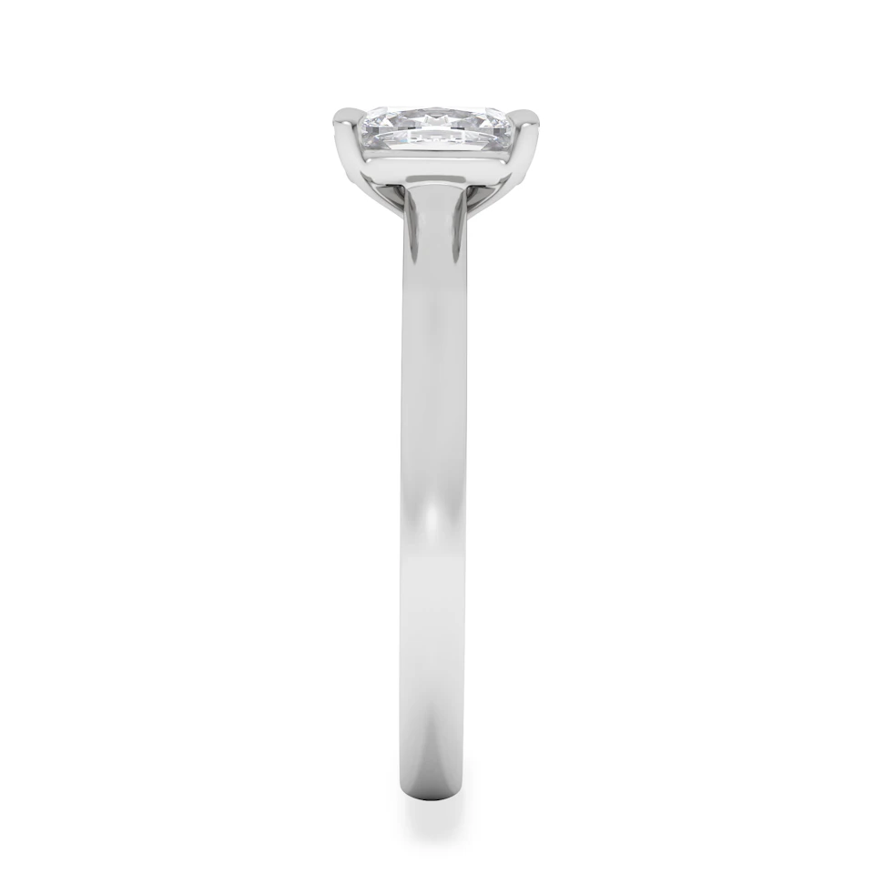 Amora 1.00ct Elongated Cushion Cut Lab Diamond Solitaire Engagement Ring in 18K White Gold