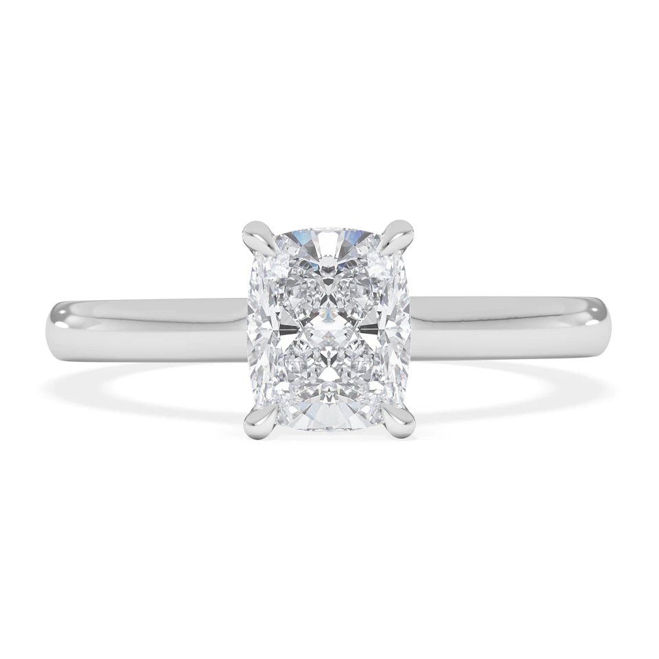 Amora 1.00ct Elongated Cushion Cut Lab Diamond Solitaire Engagement Ring in Platinum