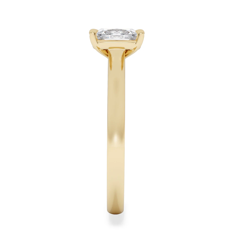 Amora 1.00ct Elongated Cushion Cut Lab Diamond Solitaire Engagement Ring in 18K Yellow Gold