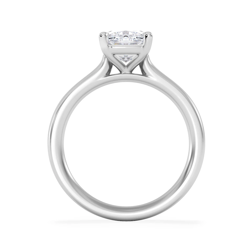 Amora 2.00ct Elongated Cushion Cut Lab Diamond Solitaire Engagement Ring in 18K White Gold