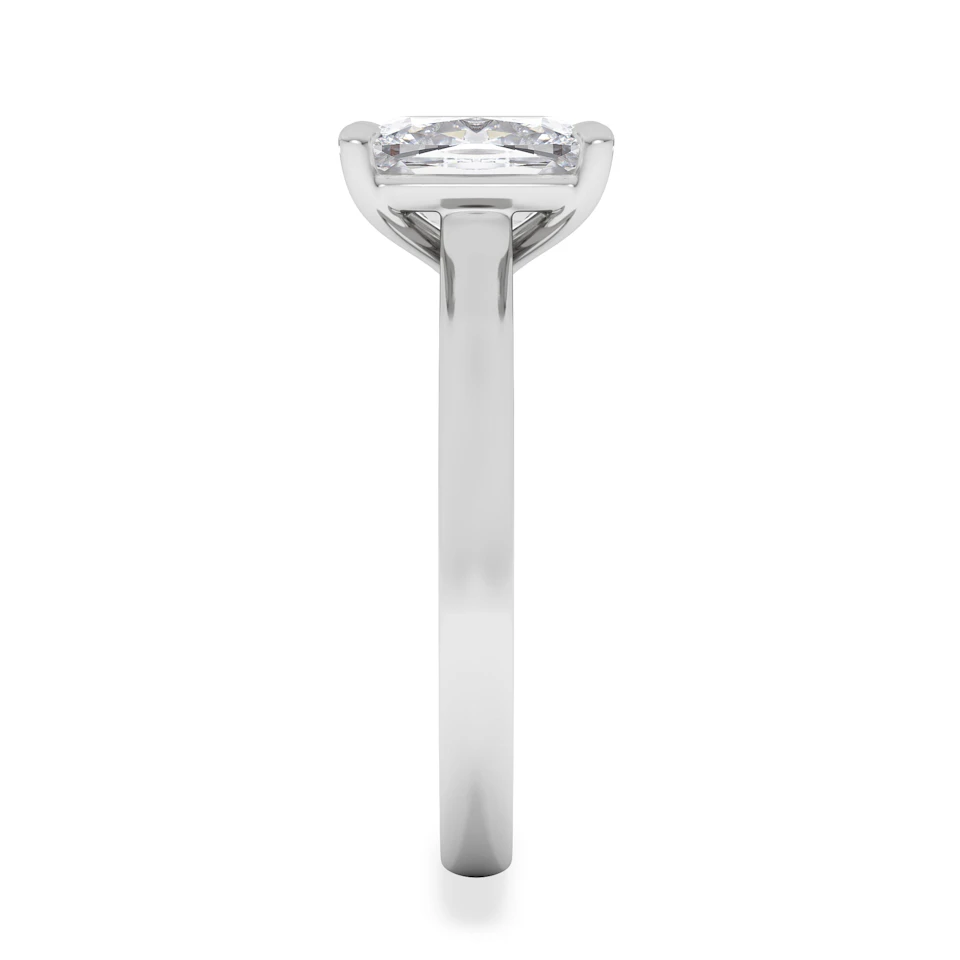 Amora 2.00ct Elongated Cushion Cut Lab Diamond Solitaire Engagement Ring in 18K White Gold