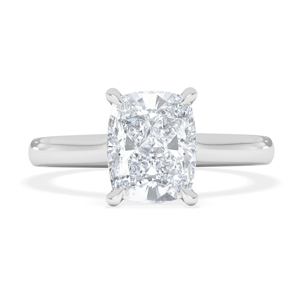 Amora 2.00ct Elongated Cushion Cut Lab Diamond Solitaire Engagement Ring in Platinum