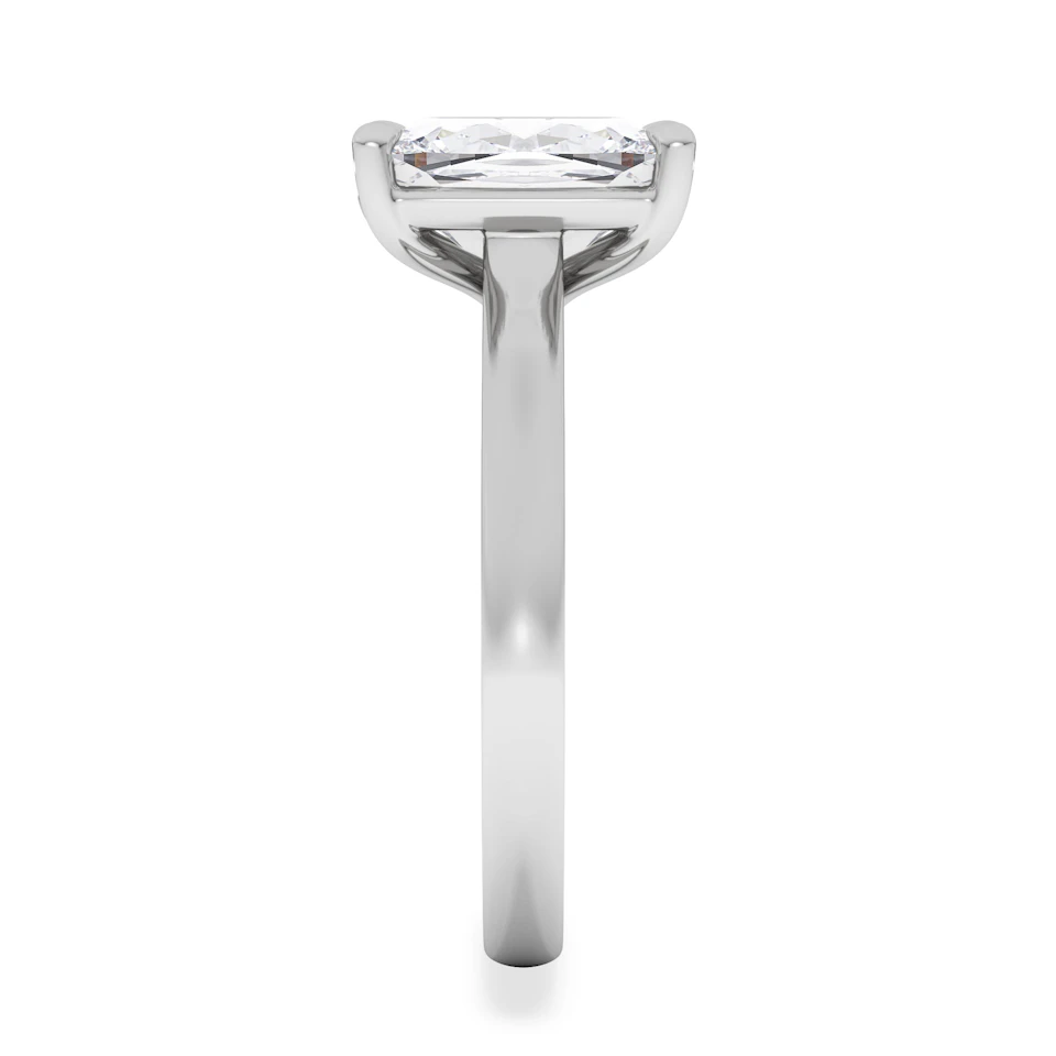 Amora 3.00ct Elongated Cushion Cut Lab Diamond Solitaire Engagement Ring in 18K White Gold