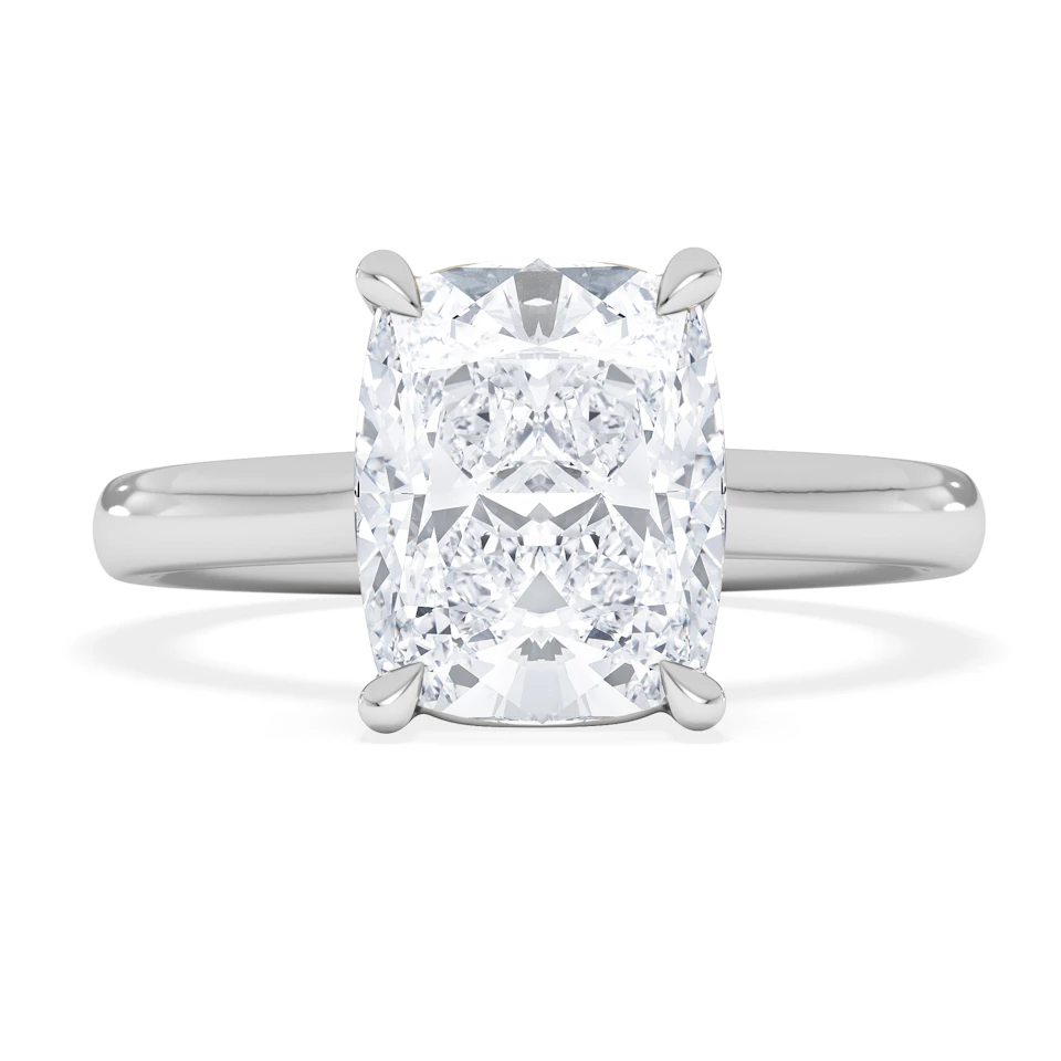 Amora 3.00ct Elongated Cushion Cut Lab Diamond Solitaire Engagement Ring in Platinum