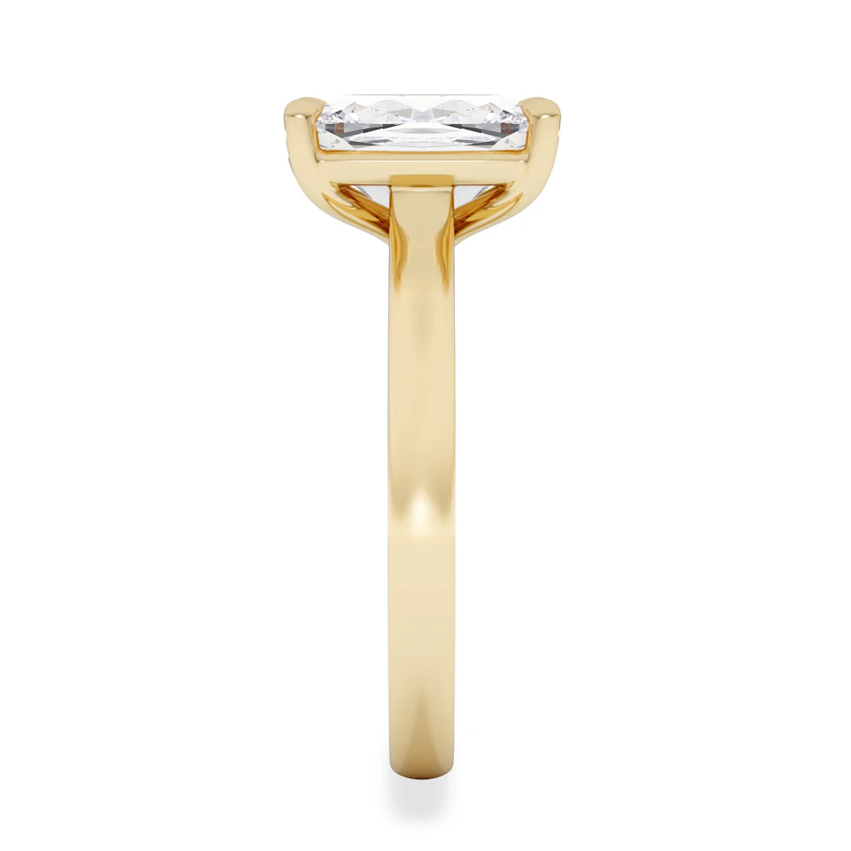 Amora 3.00ct Elongated Cushion Cut Lab Diamond Solitaire Engagement Ring in 18K Yellow Gold