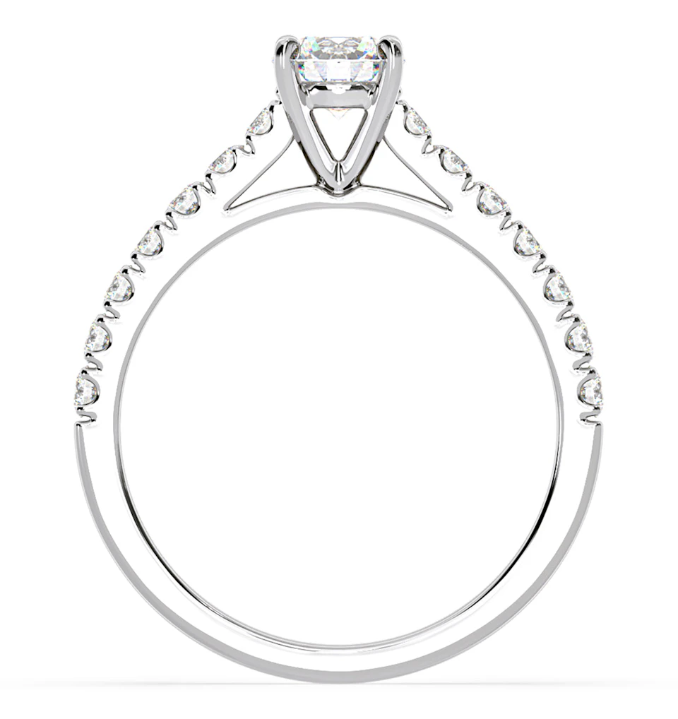 Natalia GIA Diamond Engagement Side Stone Ring Platinum 1.15CT G/VS1
