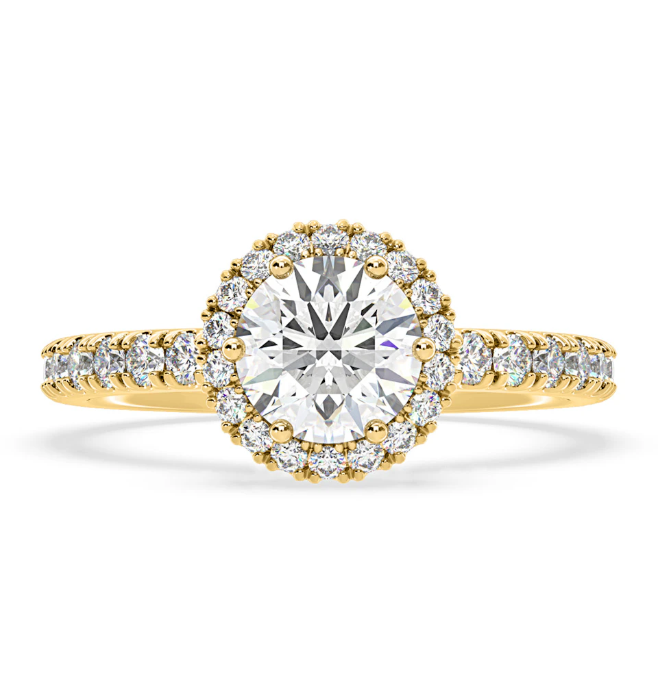 Alessandra Lab Diamond Engagement Ring 18KW Gold 2.60CT F/VS1