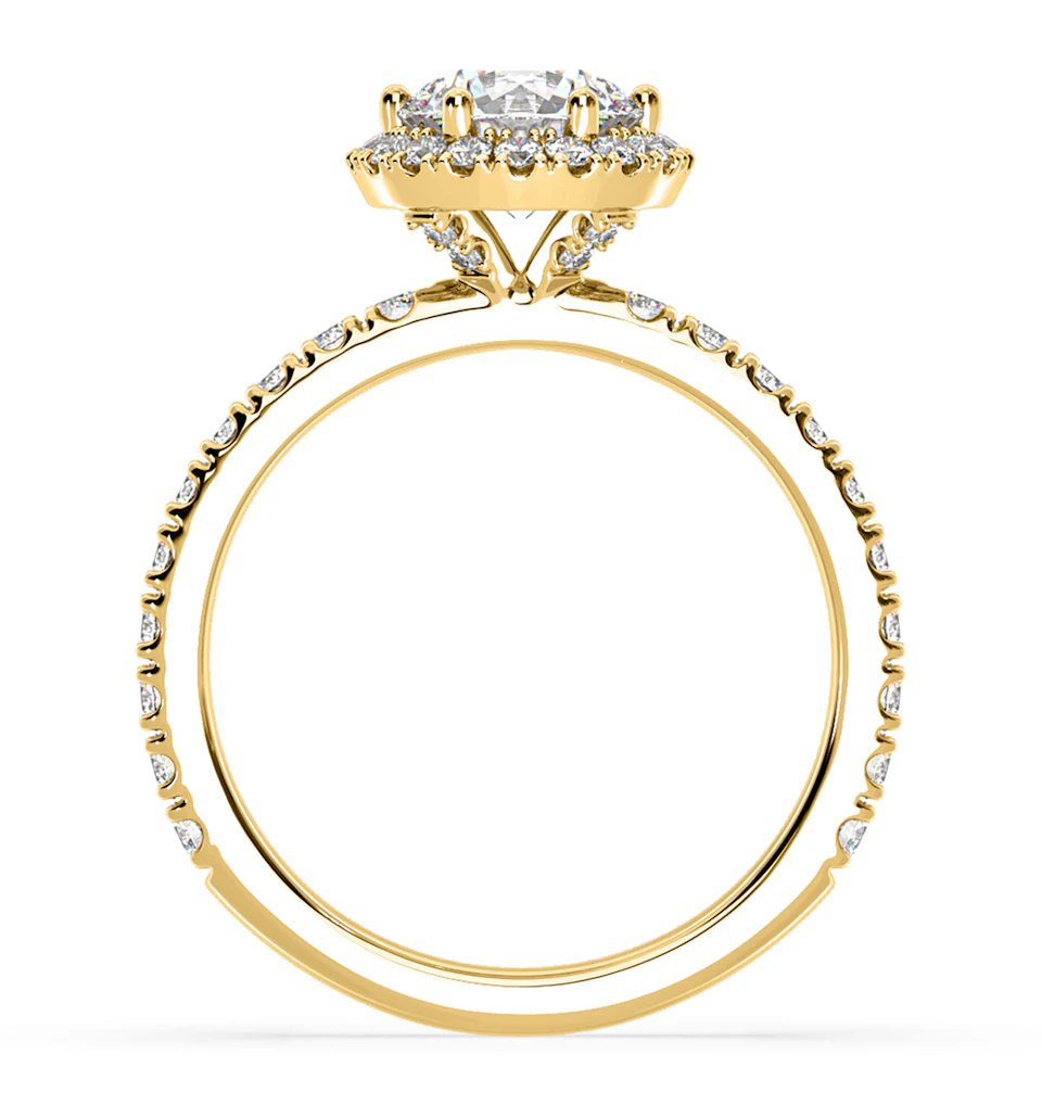 Alessandra Lab Diamond Engagement Ring 18K Gold 2.10CT F/VS1