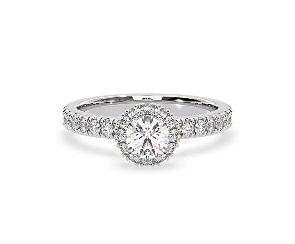 Alessandra GIA Diamond Engagement Ring Platinum 1.35CT G/SI1
