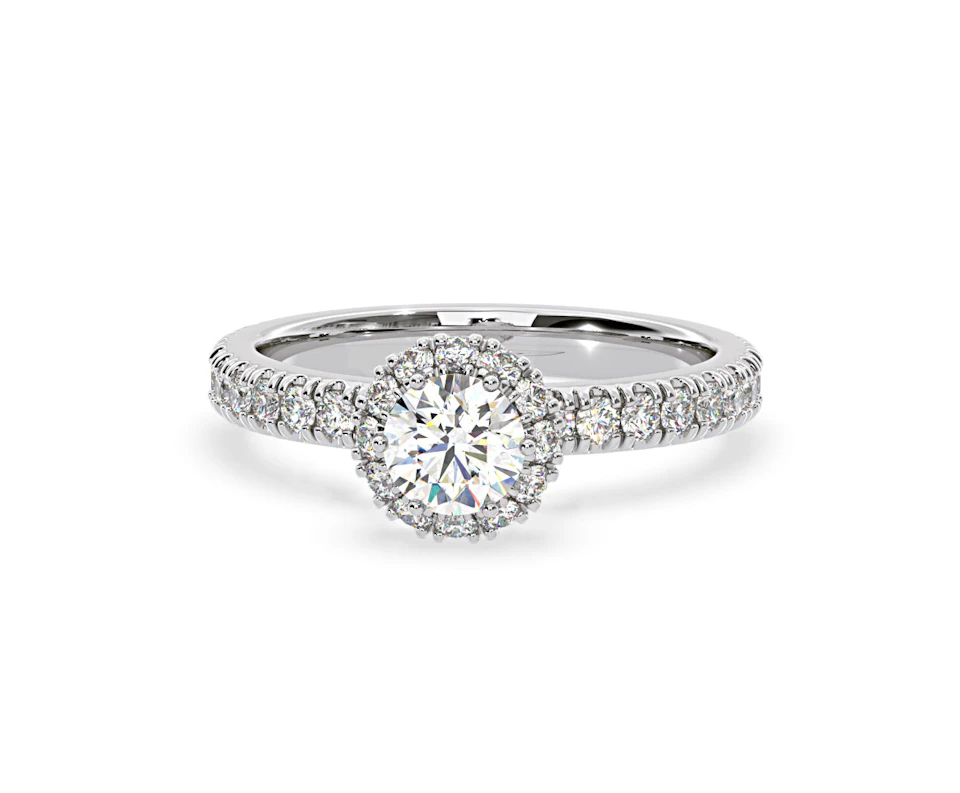 Alessandra GIA Diamond Engagement Ring Platinum 1.35CT G/SI1