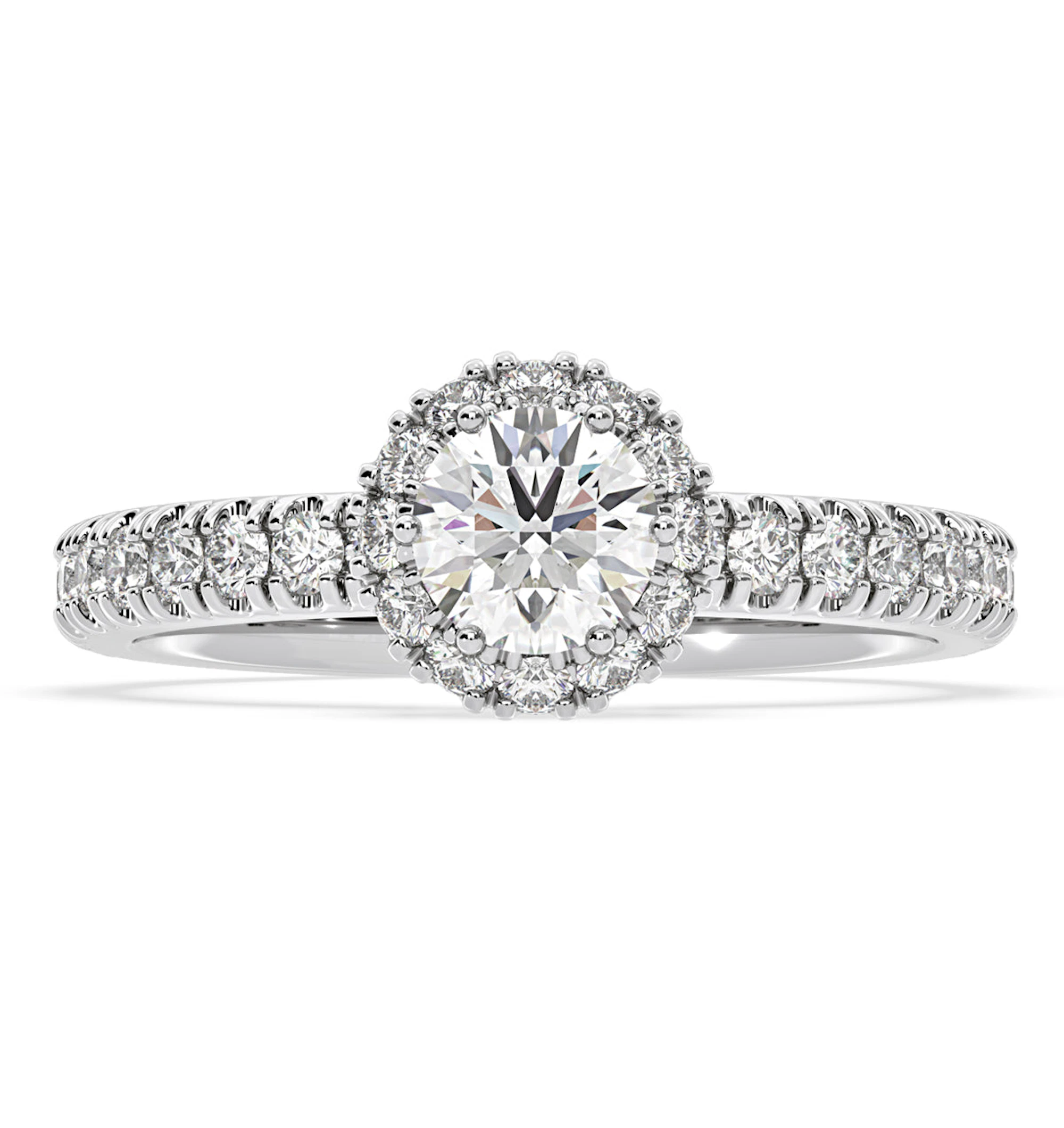 Alessandra Diamond Engagement Ring Platinum 1.10CT G/SI2