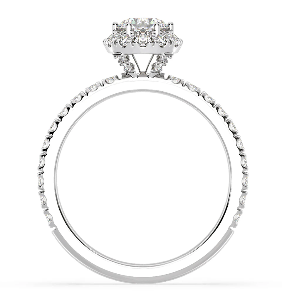 Alessandra GIA Diamond Engagement Ring 18KW Gold 1.35CT G/SI2