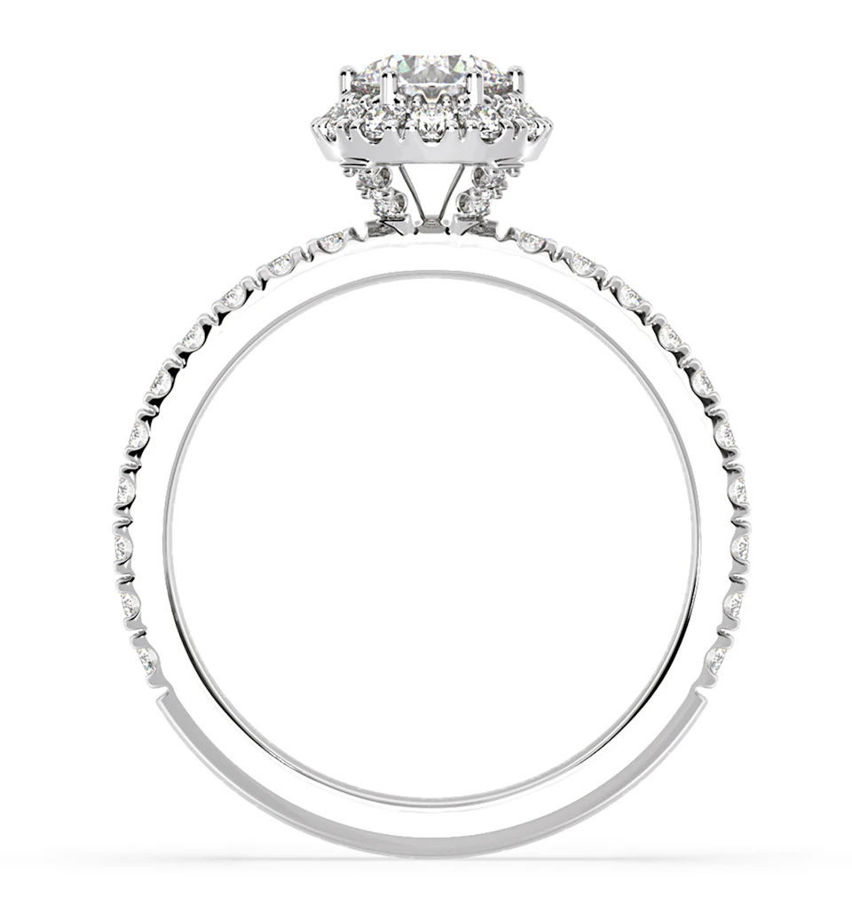 Alessandra GIA Diamond Engagement Ring 18KW Gold 1.35CT G/SI1