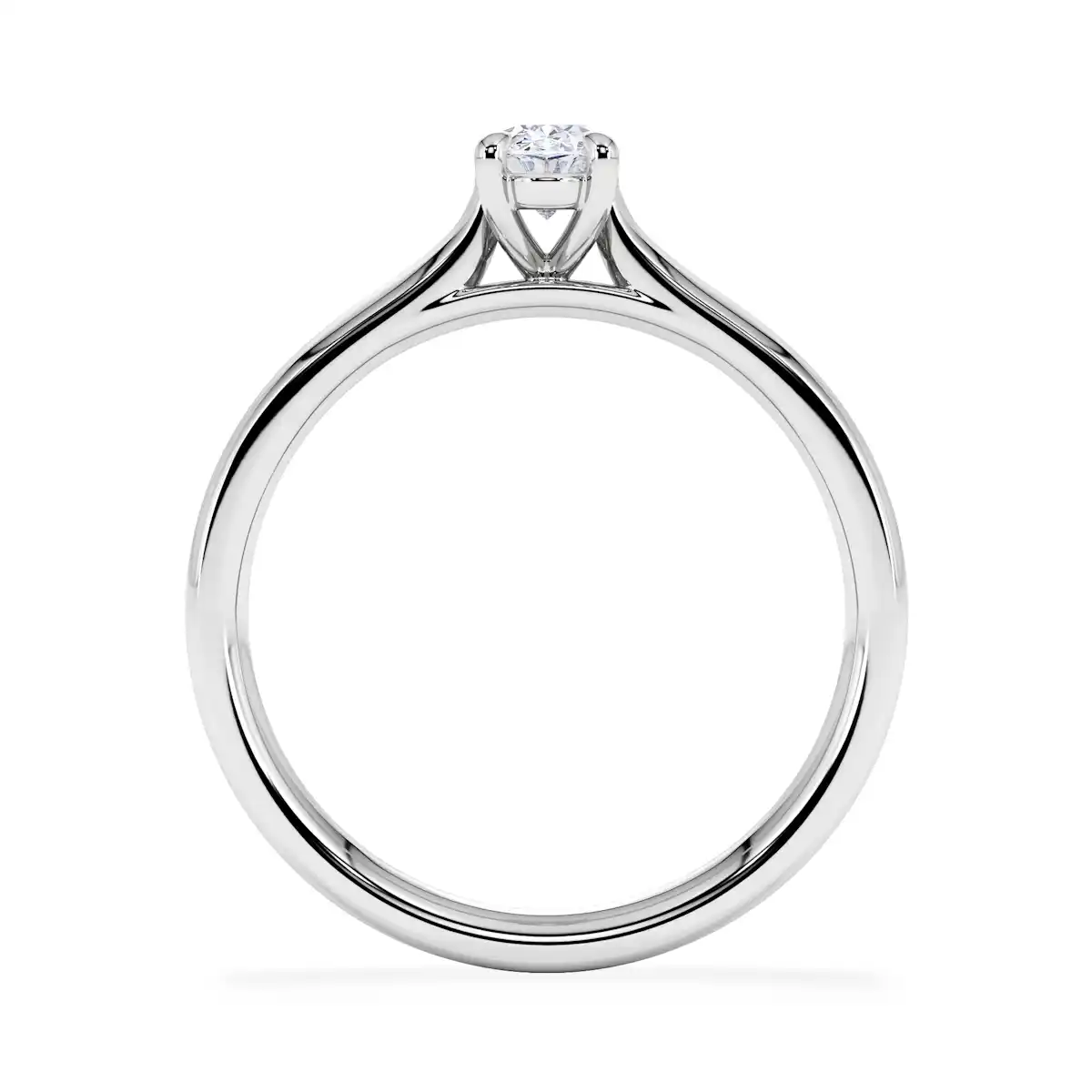 Amora Oval 0.50ct Lab Diamond Engagement Ring F/VS1 Set in 18K White Gold