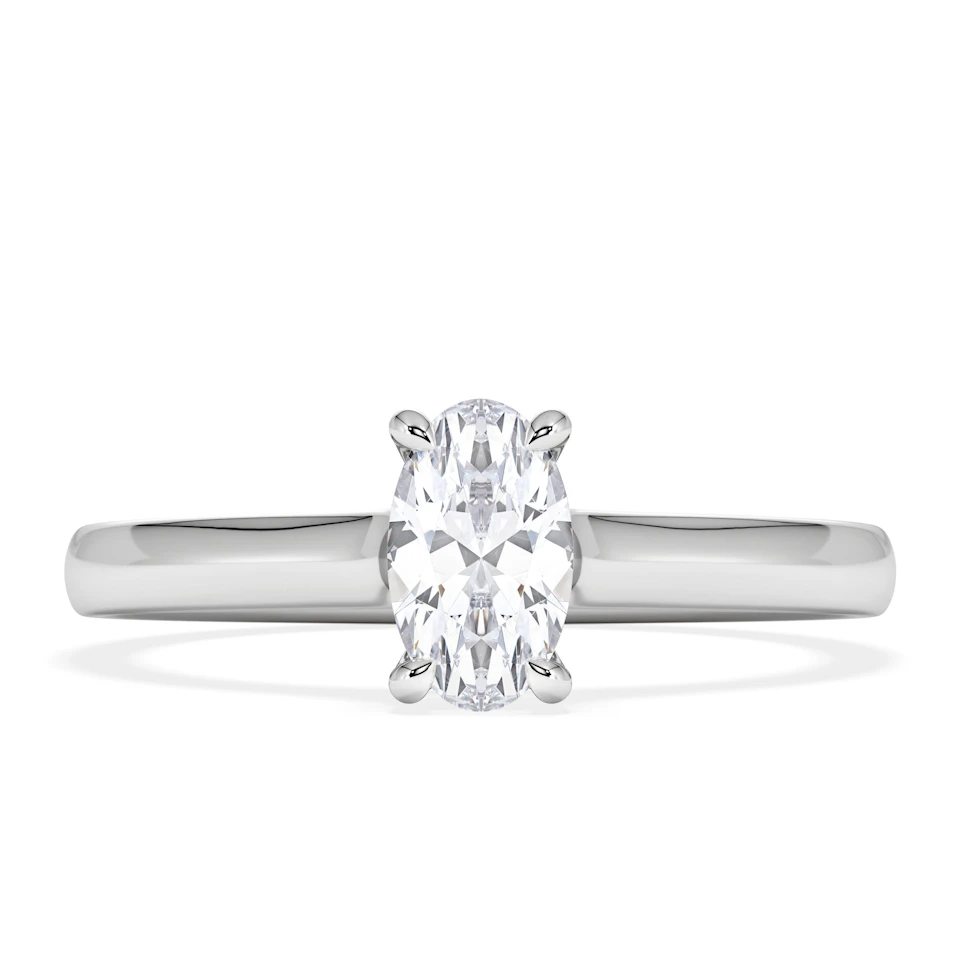 Amora Oval 0.50ct Diamond Engagement Ring G/VS1 Set in Platinum