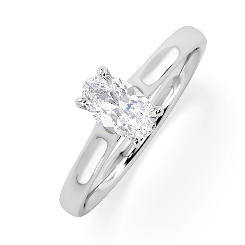 Amora Oval 0.50ct Diamond Engagement Ring G/VS1 Set in Platinum