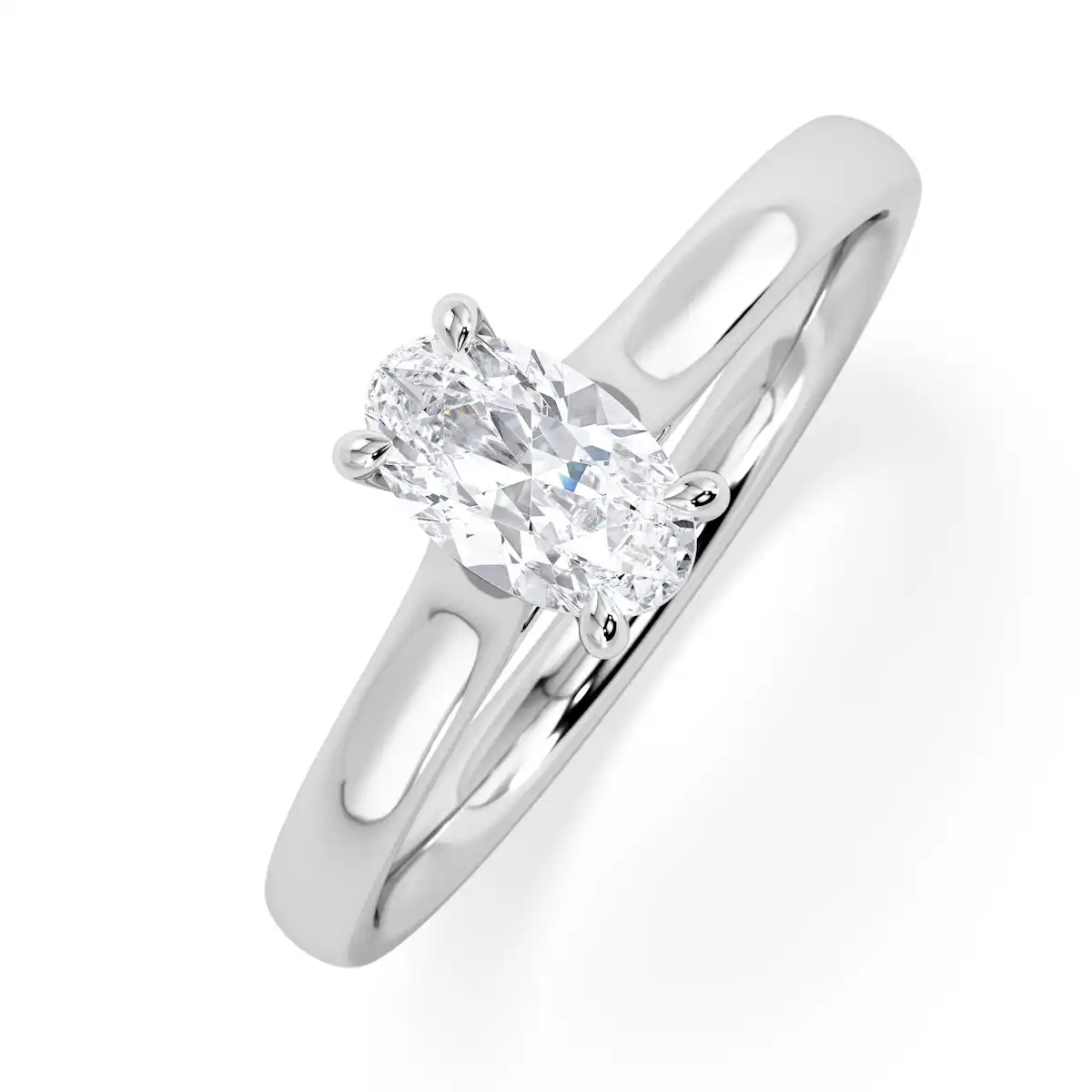 Amora Oval 0.50ct Lab Diamond Engagement Ring F/VS1 Set in 18K White Gold