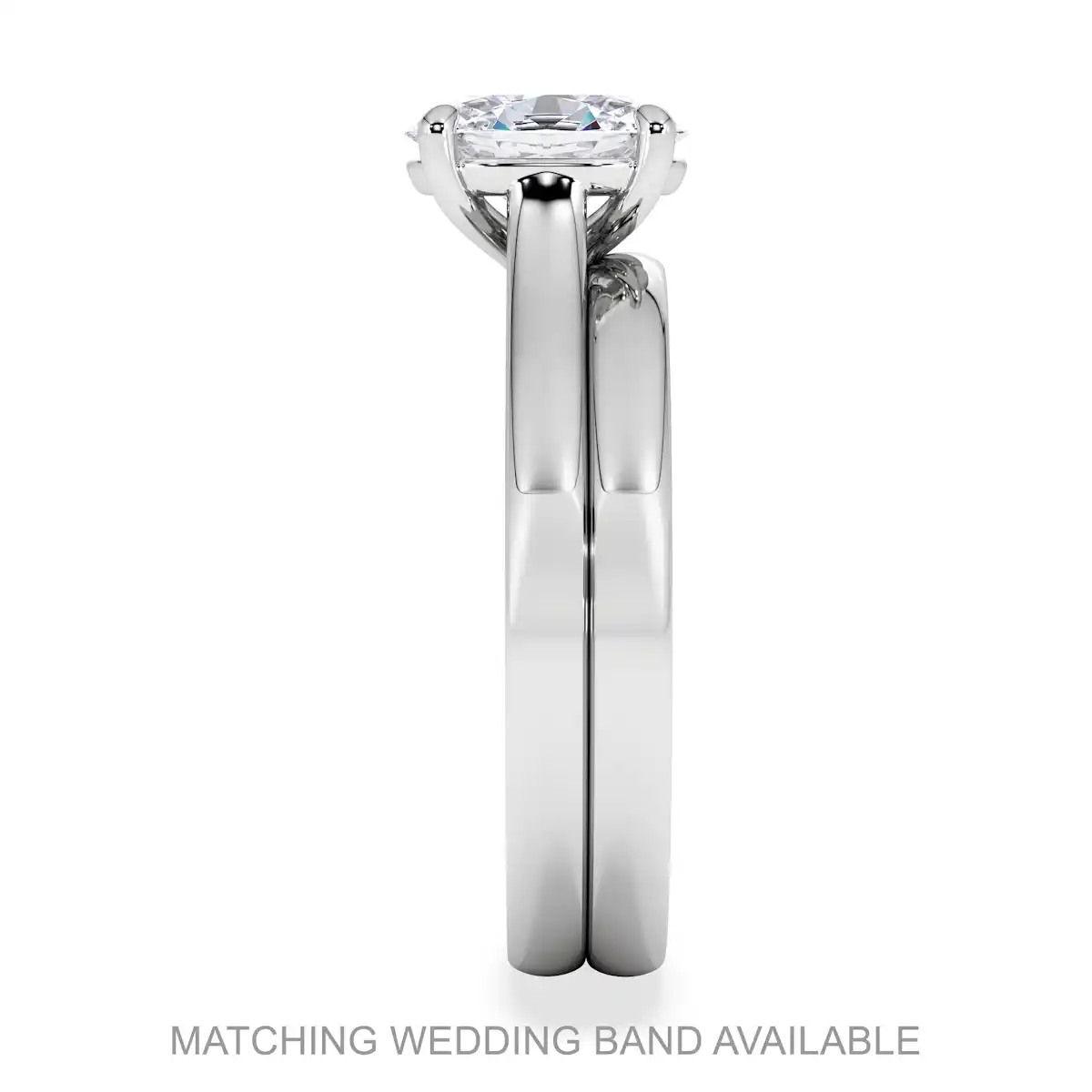 Amora Oval 0.50ct Lab Diamond Engagement Ring F/VS1 Set in 18K White Gold