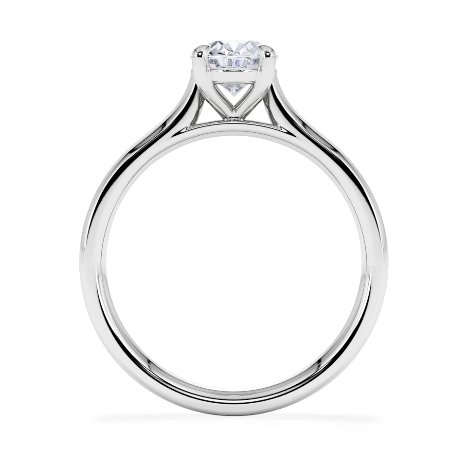 Amora Oval 1.00ct Diamond Engagement Ring G/VS1 Set in 18K White Gold
