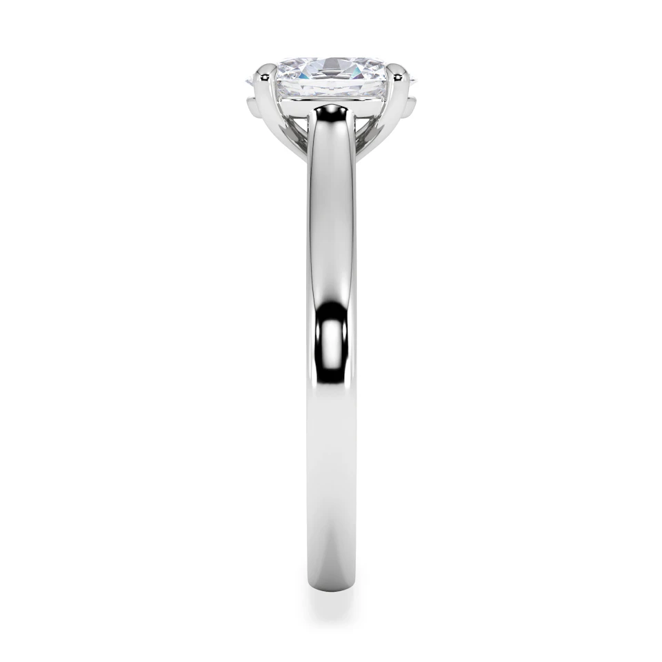 Amora Oval 1.00ct Lab Diamond Engagement Ring F/VS1 Set in 18K White Gold